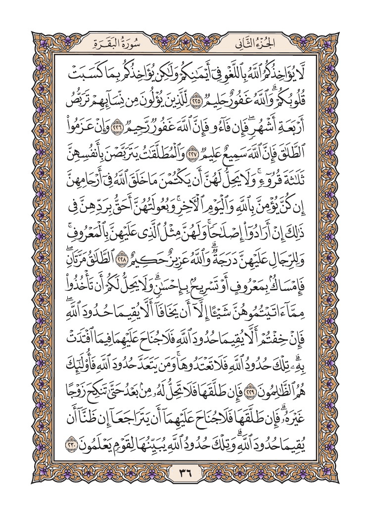 صفحة 36 من القرآن الكريم