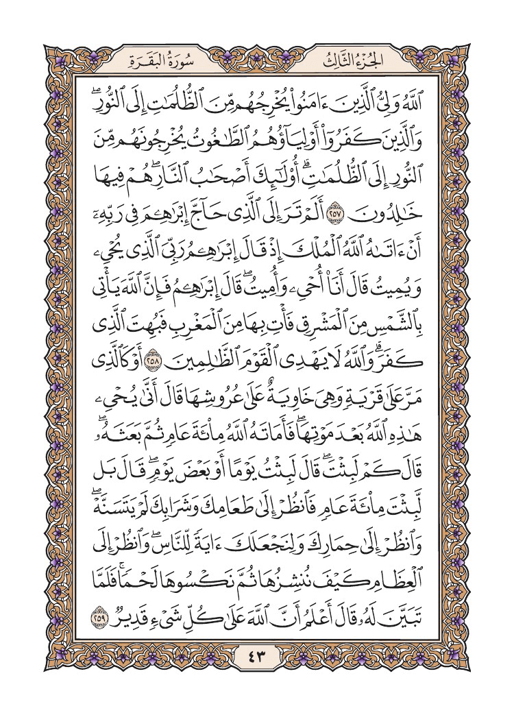 صفحة 43 من القرآن الكريم