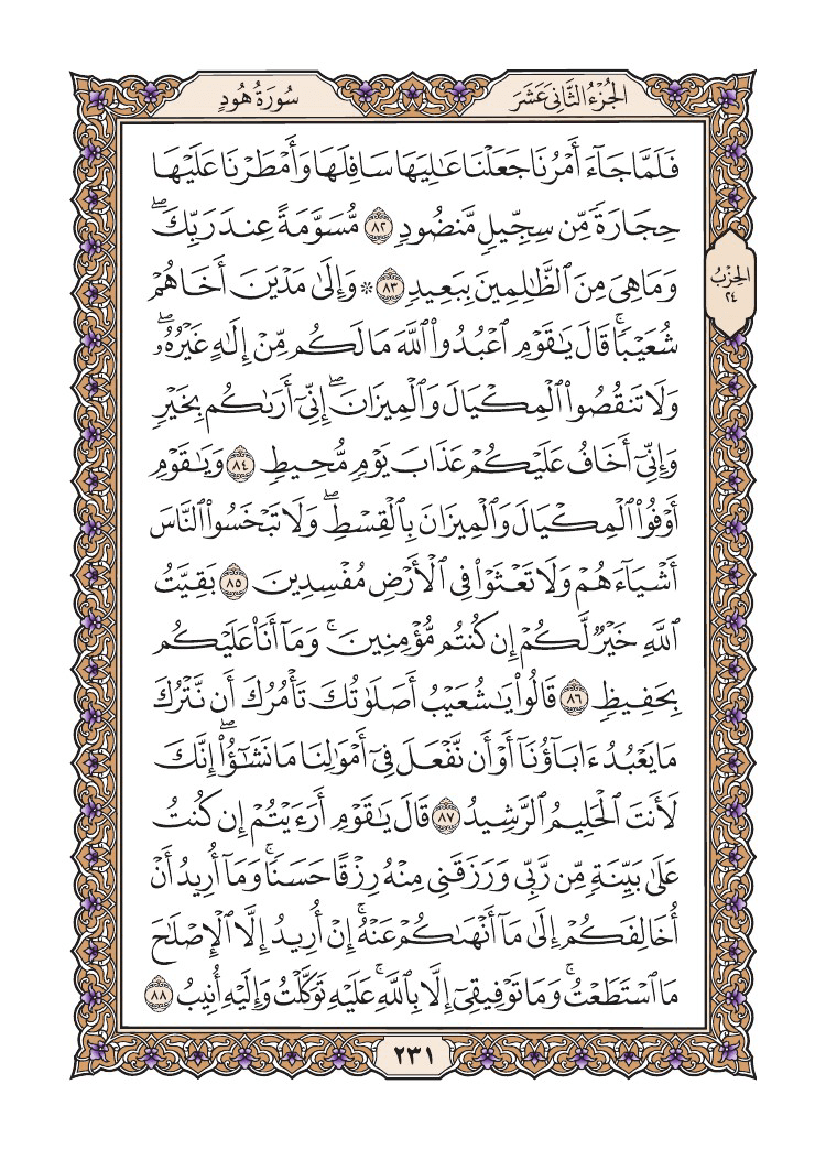 صفحة 231 من القرآن الكريم