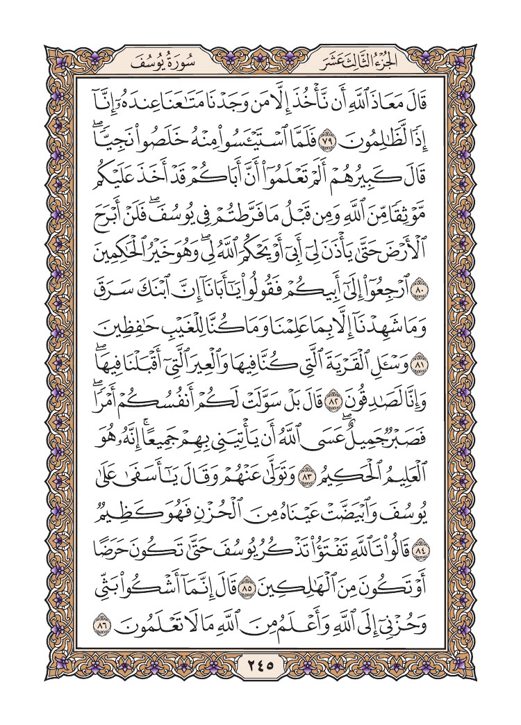 صفحة 245 من القرآن الكريم