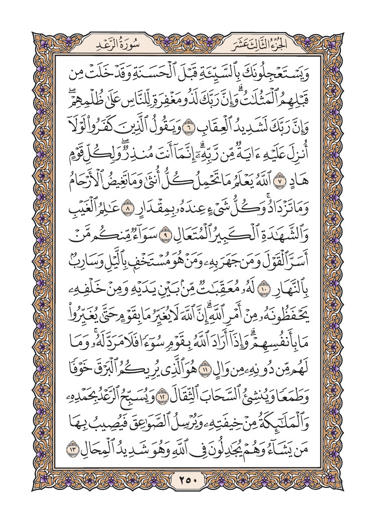 صفحة 250 من القرآن الكريم صفحة 250 من القرآن الكريم