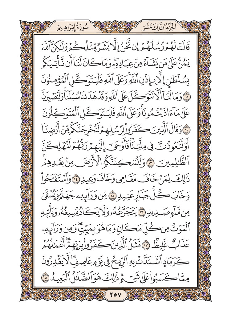 صفحة 257 من القرآن الكريم