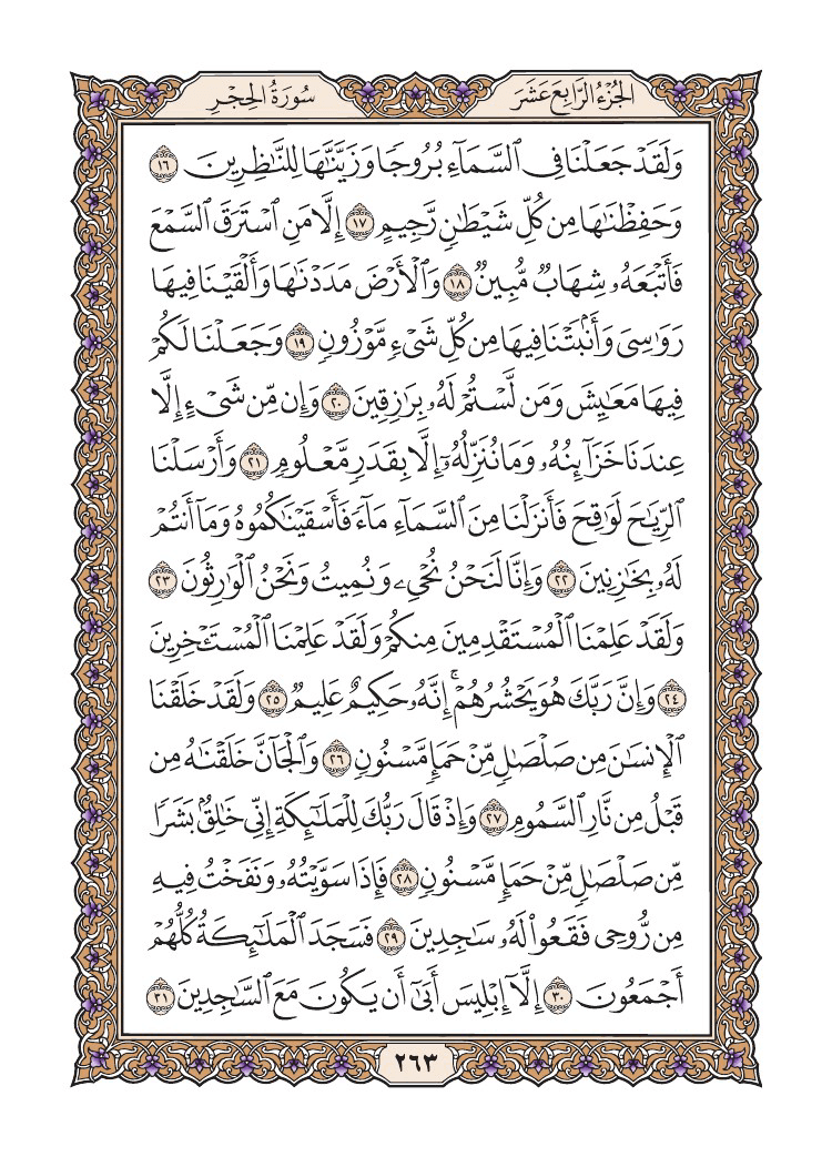 صفحة 263 من القرآن الكريم