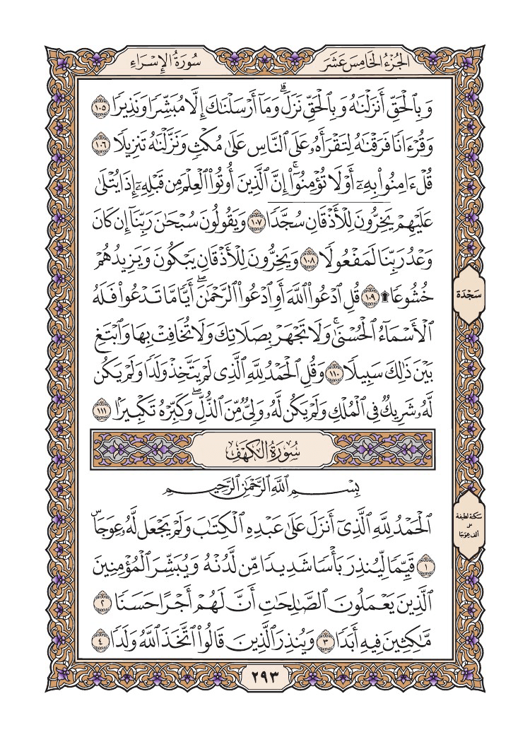 صفحة 293 من القرآن الكريم