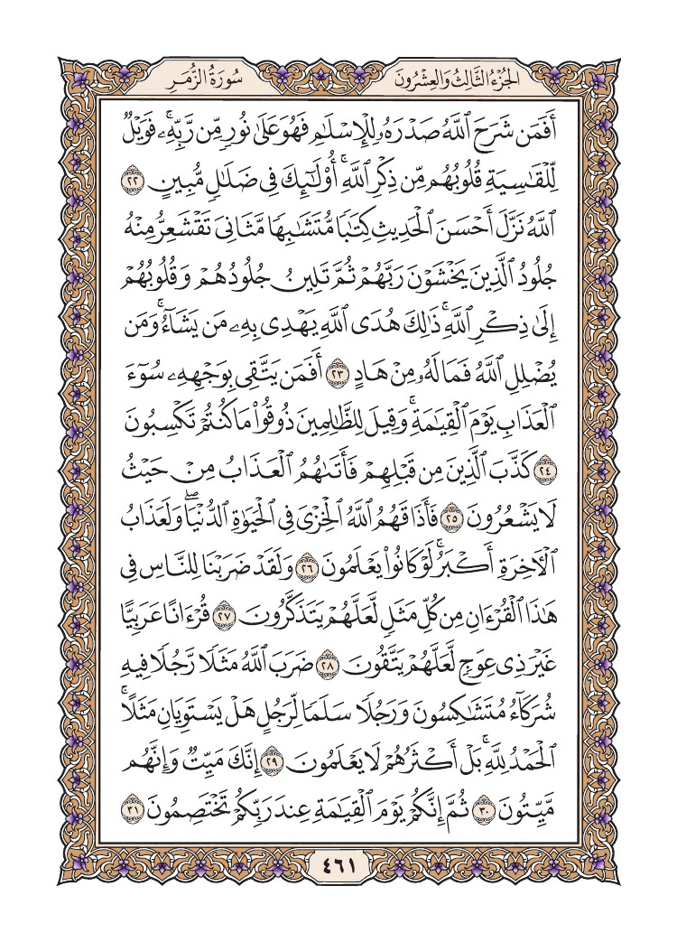 صفحة 461 من القرآن الكريم صفحة 461 من القرآن الكريم