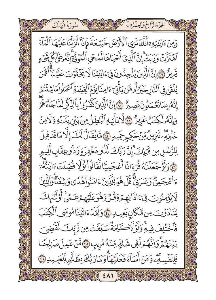 صفحة 481 من القرآن الكريم