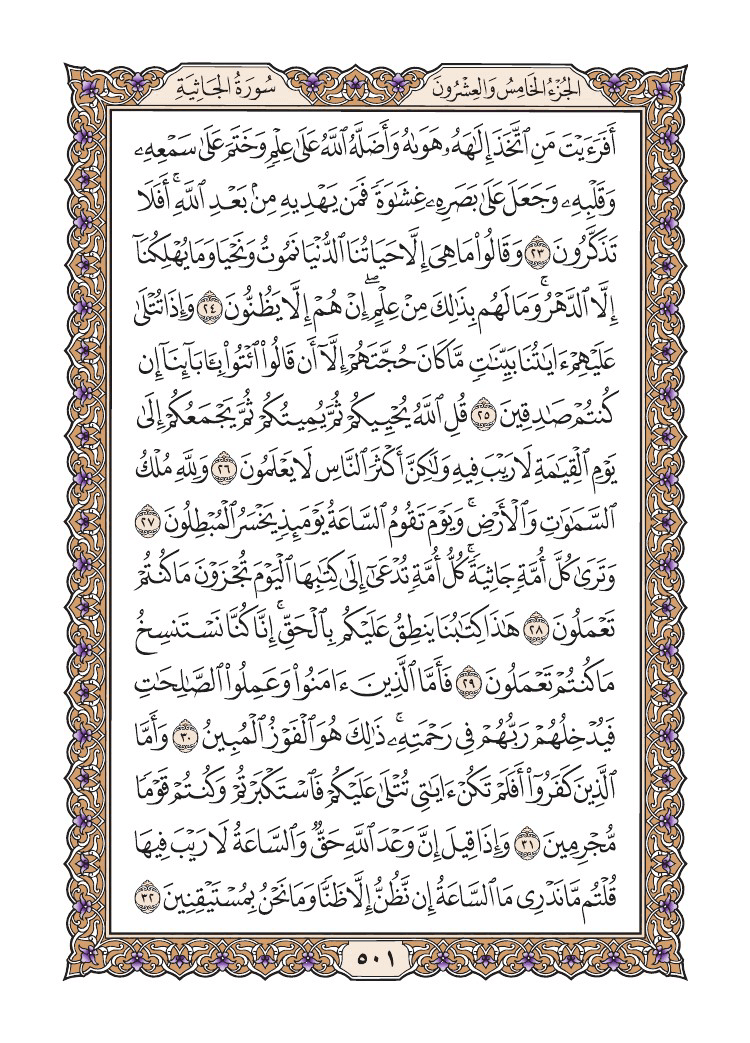 صفحة 501 من القرآن الكريم