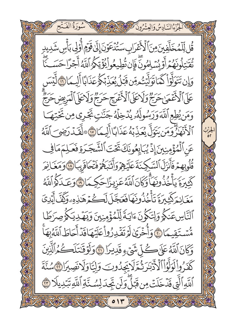 صفحة 513 من القرآن الكريم