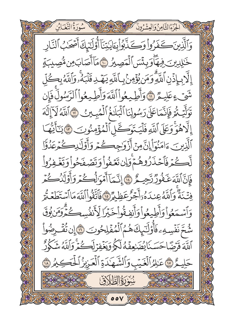 صفحة 557 من القرآن الكريم صفحة 557 من القرآن الكريم